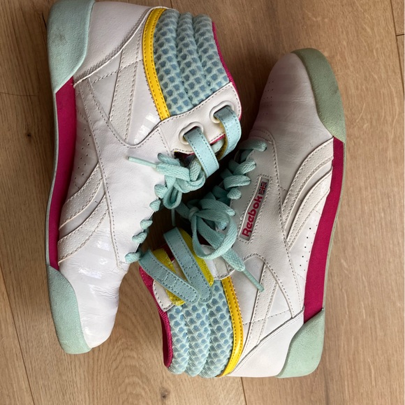 Reebok Freestyle FS Hi Top Strap Barbie style 90’s size Junior’s 5.5 • Women’s 7 - Picture 6 of 14